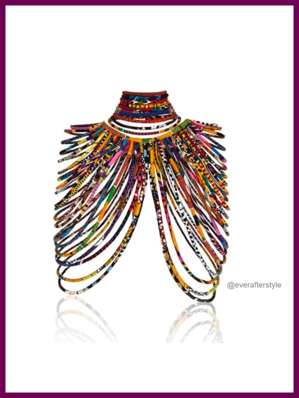 Handmade African Ankara Multi-Strand Statement Necklace for Women